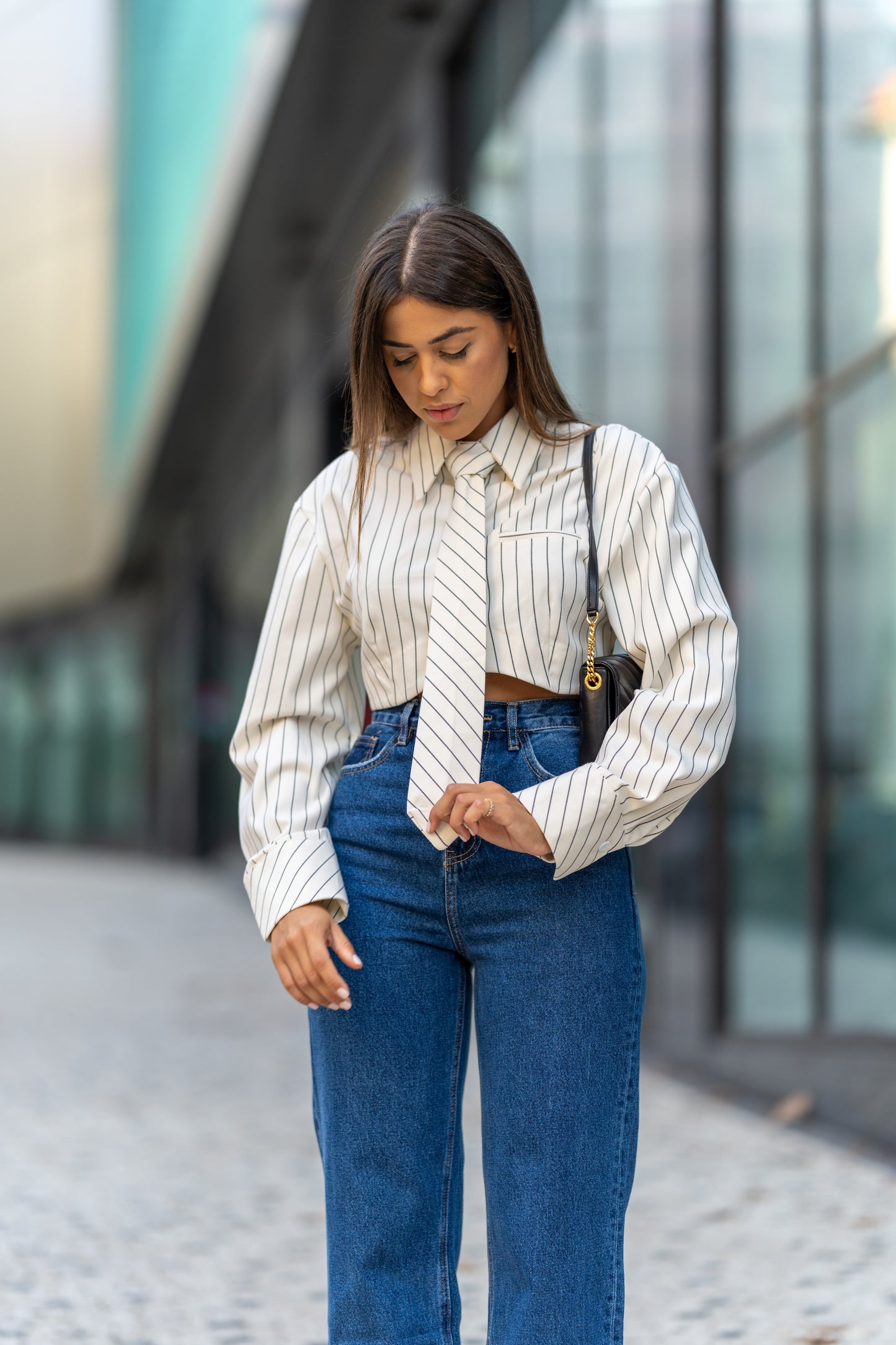 CAMISA CROPPED RAYAS